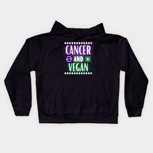 Cancer and Vegan Retro Style Neon Kids Hoodie